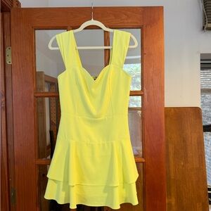 Alice + Olivia Vibrant Yellow Mini Dress